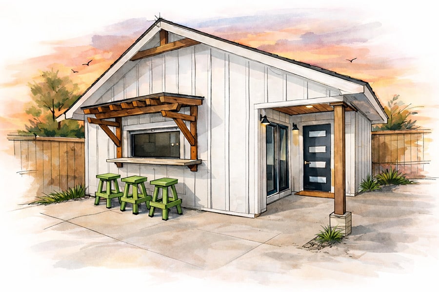 Custom Pool House sketch