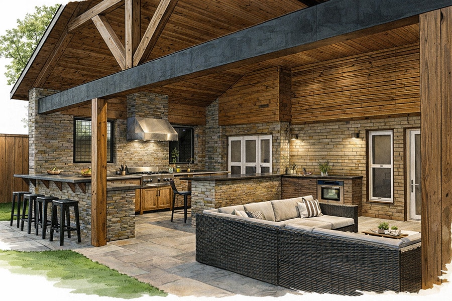 Patio addition design sketch